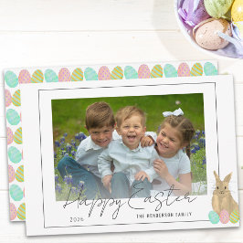 Cute Bunny Happy Easter Photo Julkort