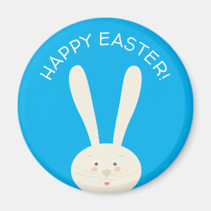 Cute Bunny Hapy Påskägg Hunt Party Magnet
