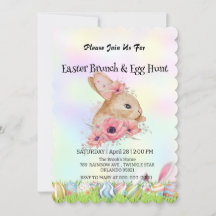 Cute bunny hare-jakt på ägg Glad påsk Party