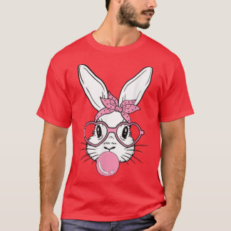 Cute Bunny Heart Glass Bubblegum for Women Kids T Shirt