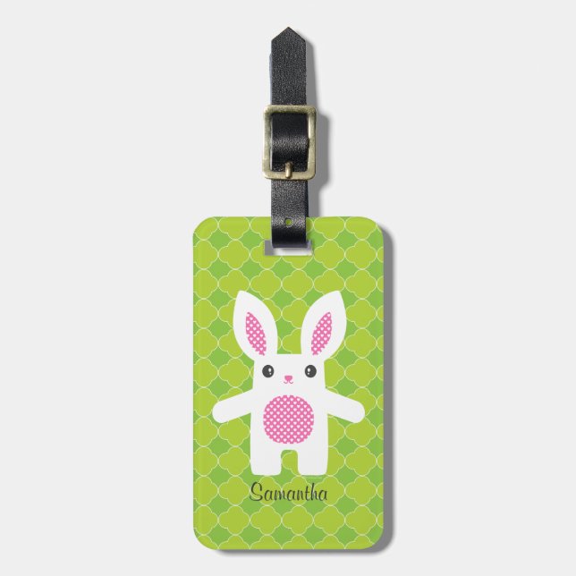 Cute Bunny Hug  Bagagebricka (Vertikal Framsida)