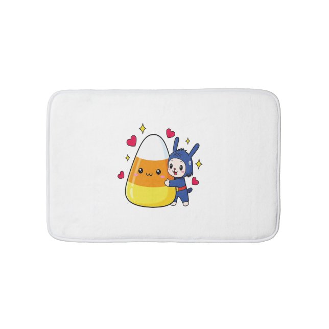 Cute Bunny Hugger Candy corn Badrumsmatta (Framsidan)