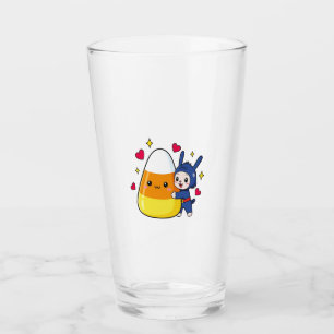 Cute Bunny Hugger Candy corn Glaskopp