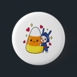 Cute Bunny Hugger Candy corn Knapp<br><div class="desc">Cute Bunny Hugger Candy corn</div>
