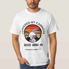 Cute Bunny Hugging Carrot Retro Sunset T-Shirt