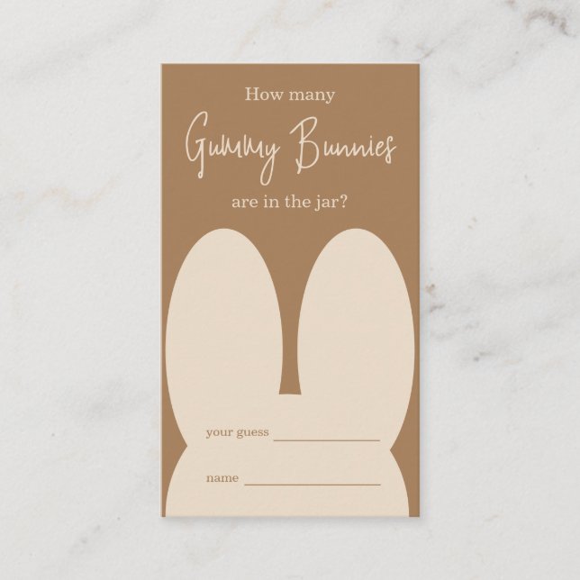 Cute bunny Hur många gummibunnies-spel Tilläggskort (Framsida)