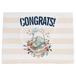 Cute Bunny i basket med äggen och Söt Flowers