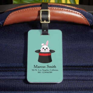 Cute Bunny i guide som anpassar Bagagebricka