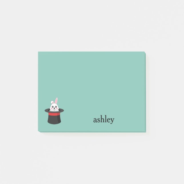 Cute Bunny i guide som anpassar Post-it Block (Framsida)