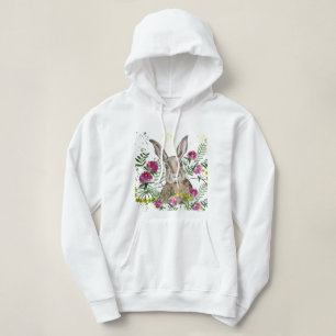 Cute bunny i vattenfärgblommor t shirt