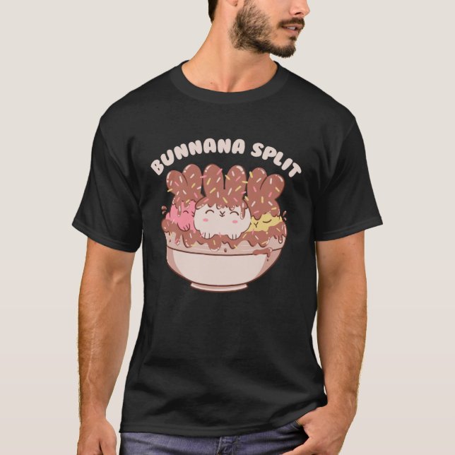 Cute Bunny Ice Cream Flavors Ice Cream Bowl Rabbi T Shirt (Framsida)