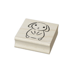 Cute Bunny Illustration Stämpel
