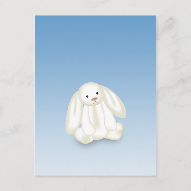 Cute Bunny Illustration - vykort (Framsida)