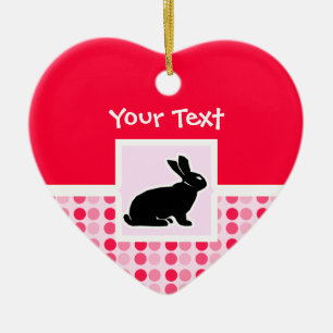 Cute Bunny Julgransprydnad Keramik
