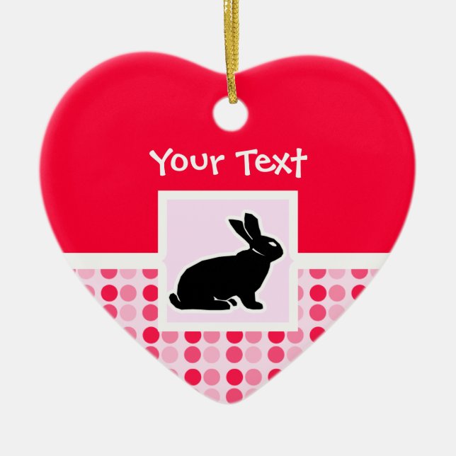 Cute Bunny Julgransprydnad Keramik (Framsidan)