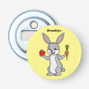 Cute bunny kanin med tecknad av grönsaker flasköppnare
