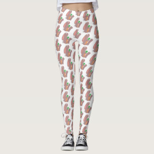 Cute bunny kanin sitta med tecknad av morot leggings