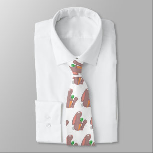 Cute bunny kanin sitta med tecknad av morot slips
