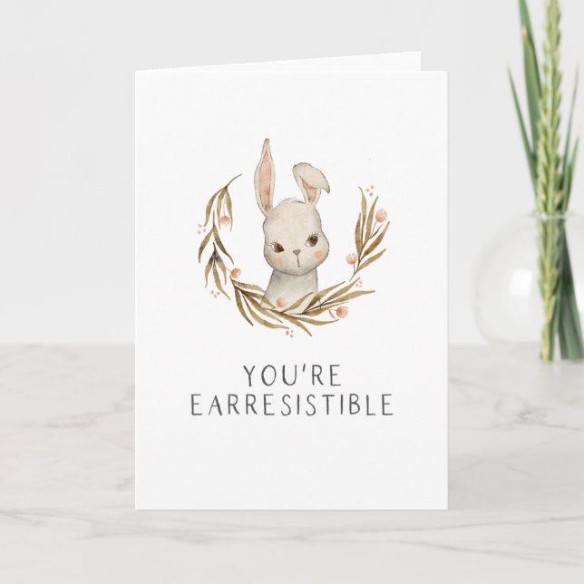 Cute Bunny Kärlek.. Du är överkänslig. Kort (Framsida)