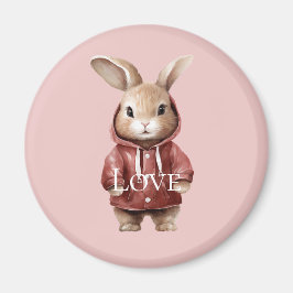 Cute Bunny Kärlek Magnet