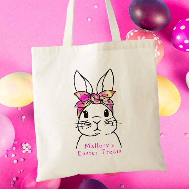 Cute Bunny Kids Påsk Tote Bag Tygkasse (Skapare uppladdad)