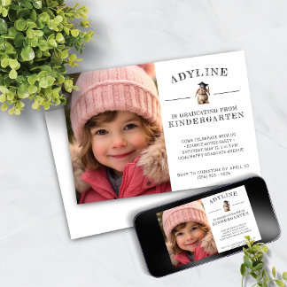 Cute Bunny Kindergarten Studenten Inbjudningar