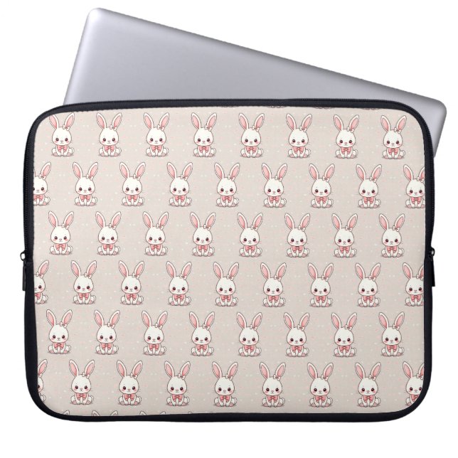 Cute bunny laptop case laptop fodral (Framsidan)