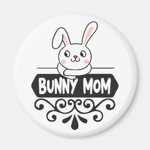 Cute Bunny mamma kanin älskare Magnet