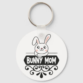 Cute Bunny mamma kanin älskare Nyckelring