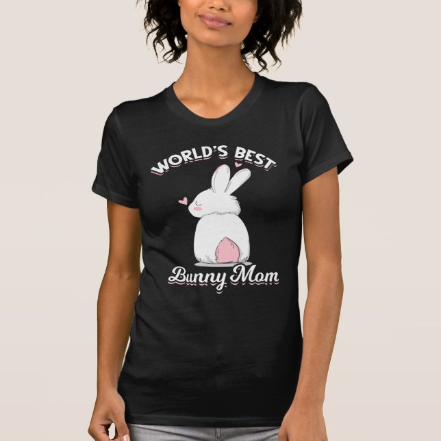 Cute Bunny Mamma Rabbit Älskare Mamma T Shirt (Framsida)
