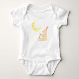 Cute Bunny Måne Baby Bodykostym T Shirt