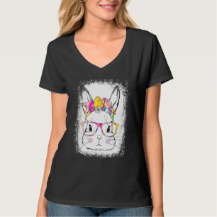 Cute Bunny med Bandana Tie Dye Glass Bubblegum T Shirt