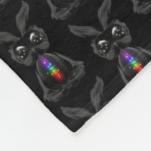 Cute Bunny med Chakra Rainbow Soul Fleecefilt
