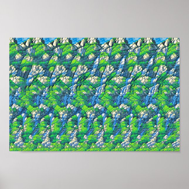 Cute Bunny med paraply - Gömt 3D-utskrift Poster (Framsidan)