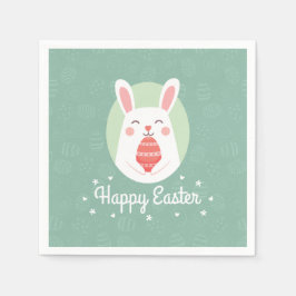 Cute Bunny med Påskägg | Pappersservett