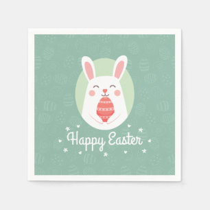 Cute Bunny med Påskägg Pappersservett