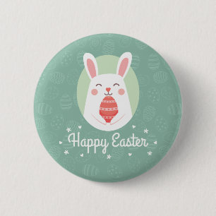 Cute Bunny med Påskägg PIN-knapp Knapp