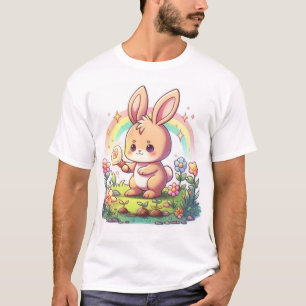 Cute Bunny med Rainbow T-Shirt