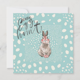 Cute Bunny med Spots Påskägg Hunt Inbjudningar