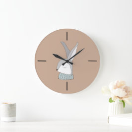 Cute Bunny Minimalist Nursery Clock Stor Klocka