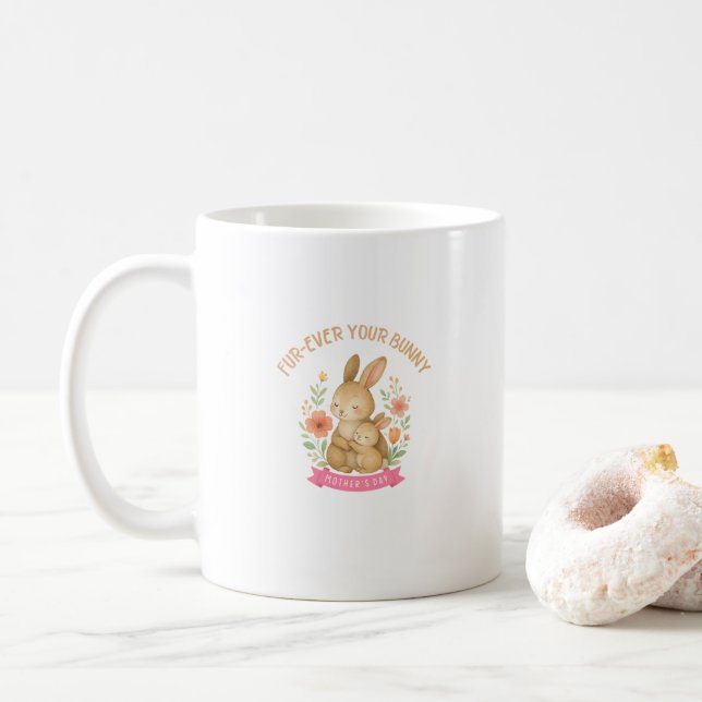 Cute Bunny Mother's Day  Kaffemugg (Med munk)