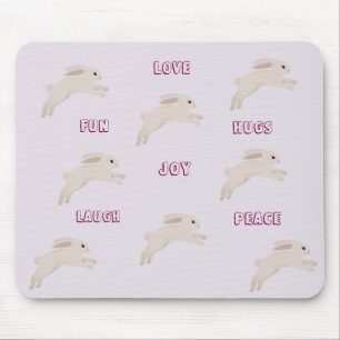 Cute Bunny Mouse Pad med Loely Ord Musmatta