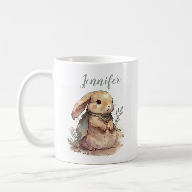 Cute Bunny Mugg personnalized Påsk (Vänster)