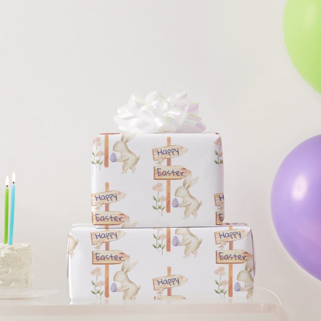 Cute Bunny och Egg Glad påsk Presentpapper (Festgåvor)