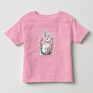 Cute Bunny och Lilies T Shirt