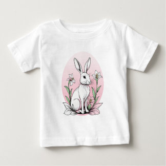 Cute Bunny och Lilies T Shirt