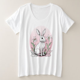 Cute Bunny och Lilies T Shirt