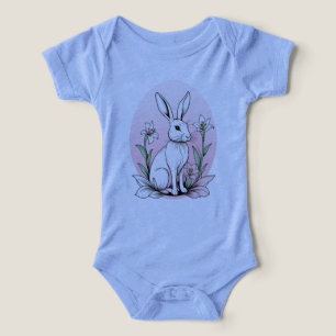 Cute Bunny och Lilies T Shirt