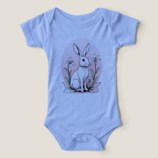 Cute Bunny och Lilies T Shirt