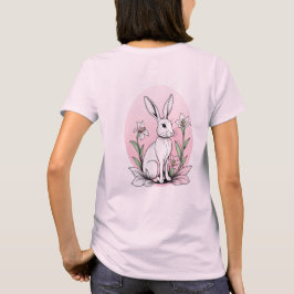 Cute Bunny och Lilies T Shirt
